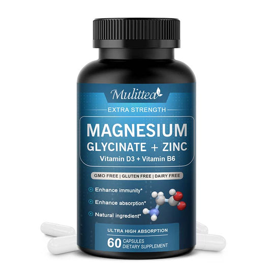 Magnesium Glycinate 500mg High Absorption,Improved Sleep,Stress & Anxiety Relief