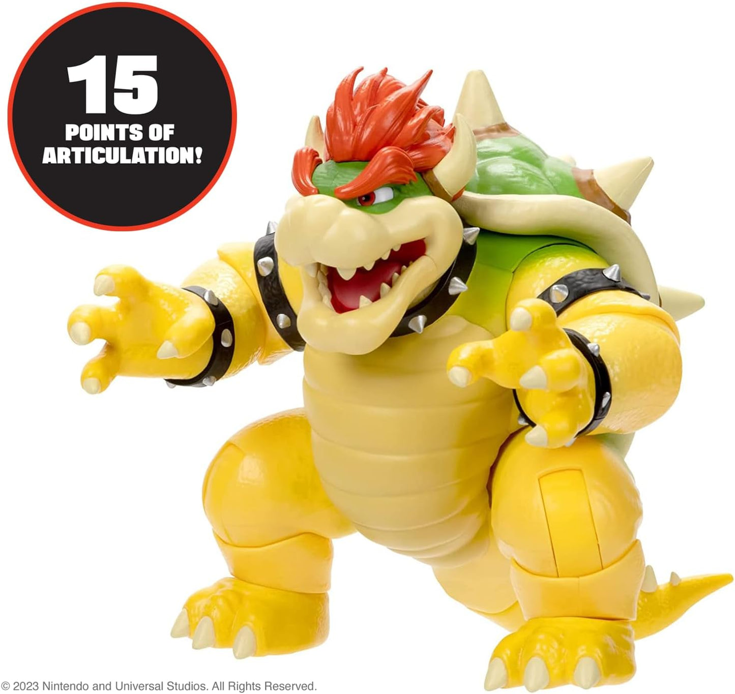 The Super Mario Bros. Movie 7-Inch Feature Bowser Action Figure with Fire Breathing Effects