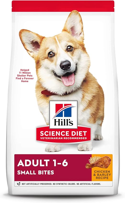 Hill's Science Diet Dry Dog Food, Adult, Small Bites, Chicken & Barley Recipe, 15 lb. Bag(Packaging May Vary)