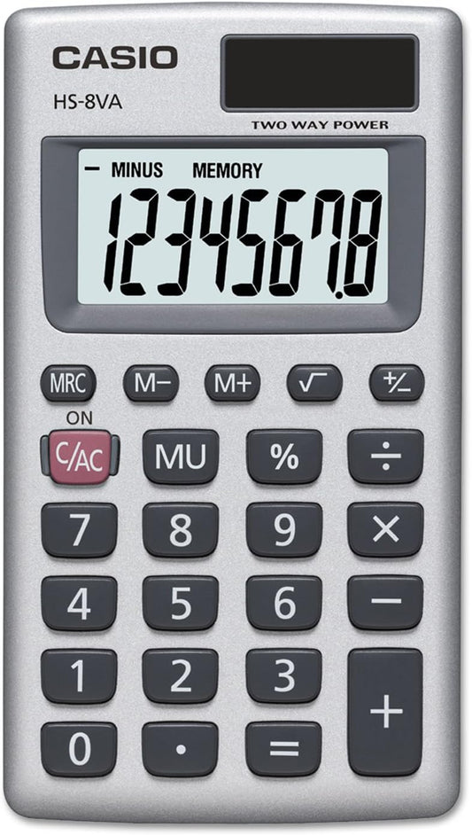 Casio HS-8VA, Solar Powered Standard Function Calculator