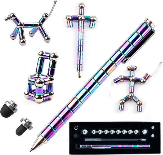 QAQcew Fidget Pen, Decompression Magnetic Fidget Toy Pen, Magnet Pen Fidget Toy Relieve Pressure Novel Toy Gift for Kids or Friends! (Colours)