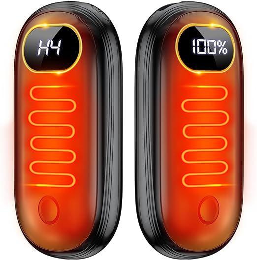 Hand Warmers - 14000mAh Hand Warmers Rechargeable Up to 18Hrs Warmth, Electric Hand Warmer Reusable Heat Up to 131℉, Rechargeable Hand Warmers 2 Pack for Golf Raynauds Camping, Warm Gifts