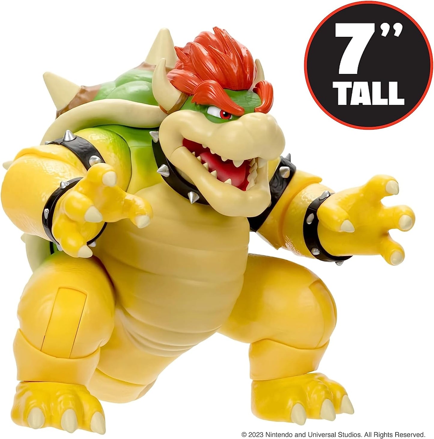 The Super Mario Bros. Movie 7-Inch Feature Bowser Action Figure with Fire Breathing Effects