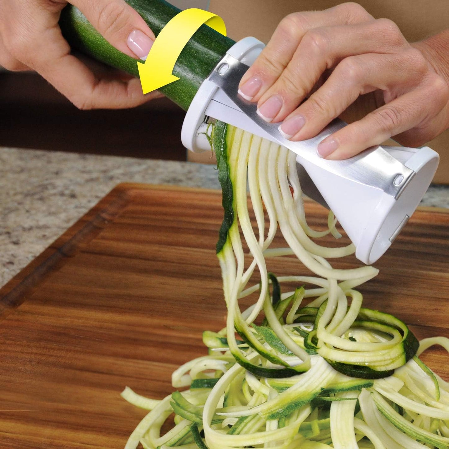 Veggetti Spiral Vegetable Slicer, Makes Veggie Pasta, Yellow
