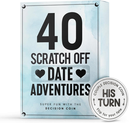 LOVEVIBE - Couples Gift Ideas, Scratch Off Couple Games for Date Night, Card Games for Couples - Date Adventures - Anniversary, Engagement, Wedding Gifts for Boyfriend, Girlfriend, Her, Him, Husband