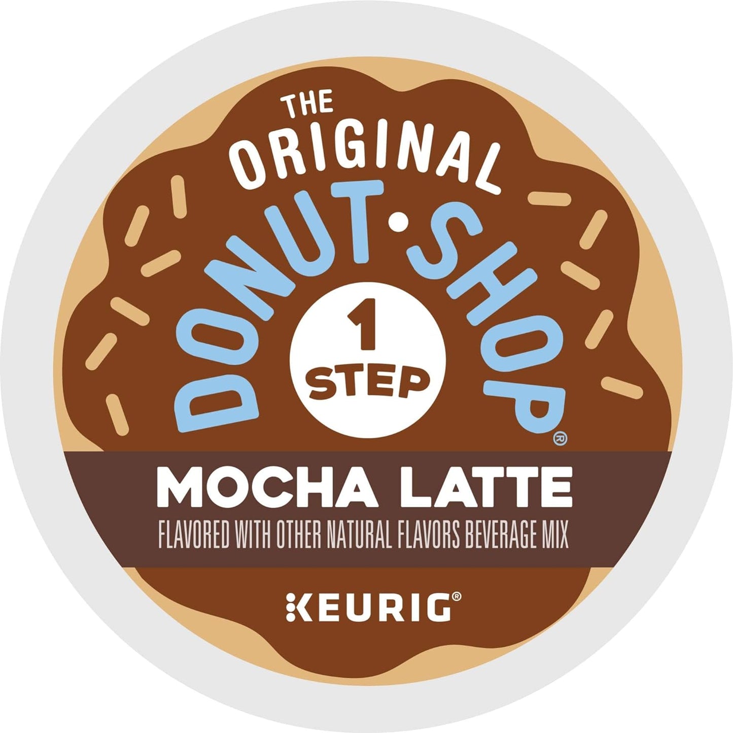 The Original Donut Shop Mocha Latte, Single-Serve Keurig K-Cup Pods, Flavored Coffee Pods, 20 Count