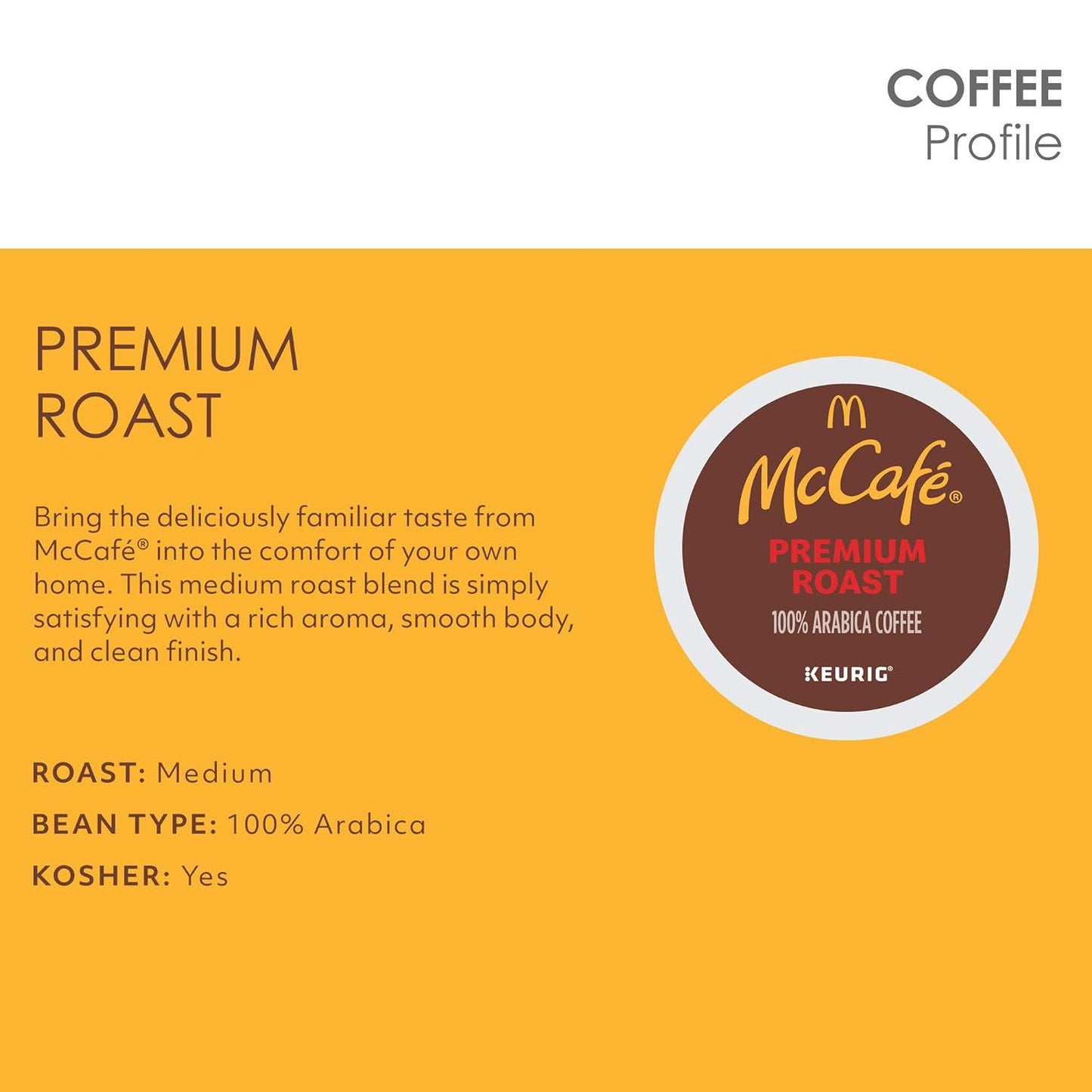 McCafe Premium Roast, Single-Serve Keurig K-Cup Pods, Medium Roast Coffee Pods Pods, 84 Count