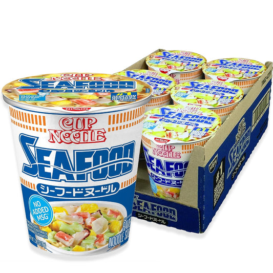 Nissin, Cup Noodles Soup, Seafood Flavor, 2.68 oz (case of 6)