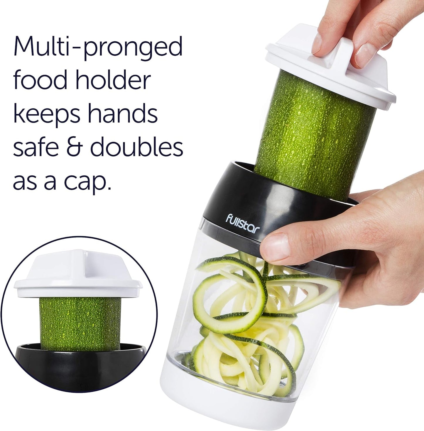 "Fullstar Mandoline Slicer Spiralizer: 7-in-1 Vegetable Chopper, Onion Chopper, Food Cutter, Grater, Zucchini Spaghetti Maker"