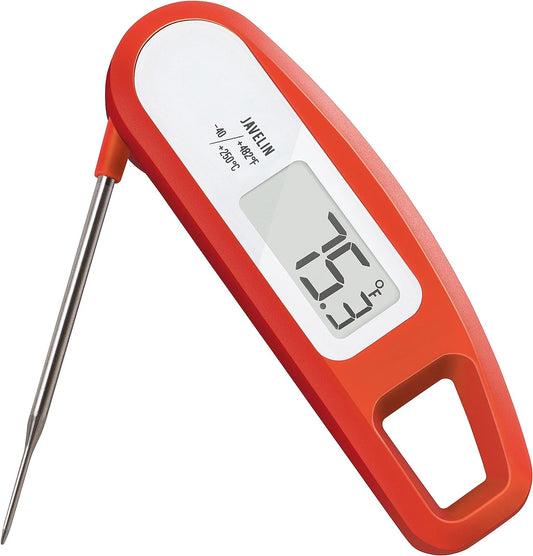 Lavatools PT12 Javelin Ultra Fast Digital Instant Read Meat Thermometer for Grill and Cooking, 2.75" Probe, Compact Foldable Design, Large Display, Splash Resistant – Sambal