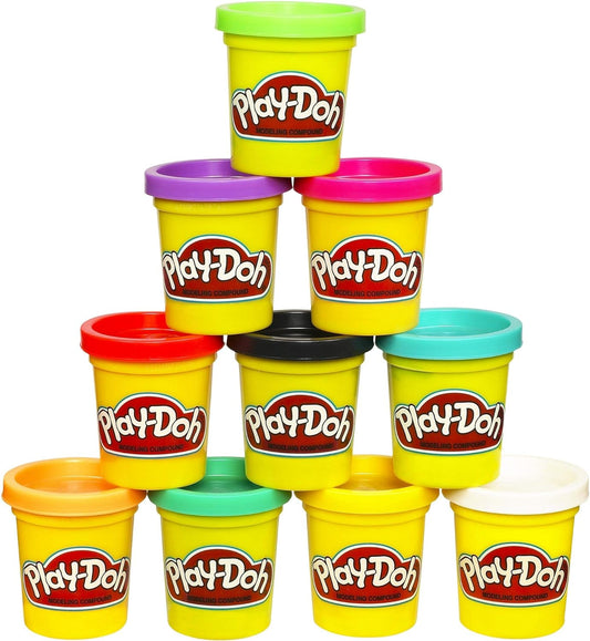 Play-Doh Modeling Compound 10-Pack Case of Colors, Non-Toxic, Assorted, 2 oz. Cans, Multicolor, Ages 2 and Up (Amazon Exclusive)