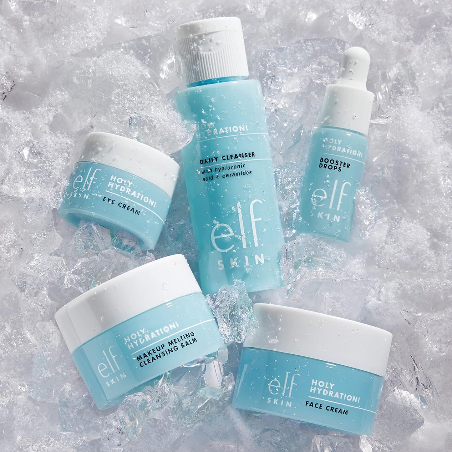 e.l.f. SKIN Hydrated Ever After Skincare Mini Kit, Cleanser, Makeup Remover, Moisturizer & Eye Cream For Hydrating Skin, TSA-friendly Sizes
