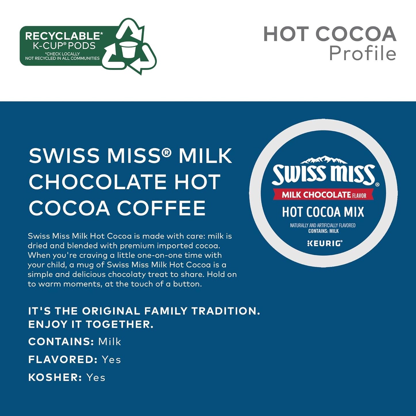 Swiss Miss Milk Chocolate Hot Cocoa Keurig Single-Serve K Cup Pods, 28 Count