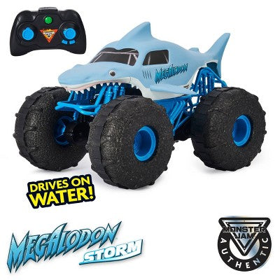 Monster Jam Official Megalodon Storm All-Terrain Remote Control Monster Truck -