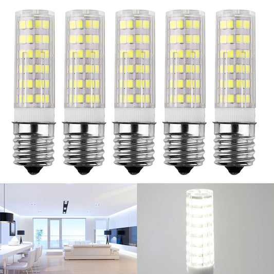 5PCS E17 LED Bulb Microwave Oven Light Dimmable 7W 6000K Super Bright Lamp Bulbs