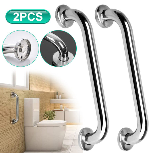 2X Stainless Steel Grab Bars Shower Tub Handle Bathroom Safety Handrail Support