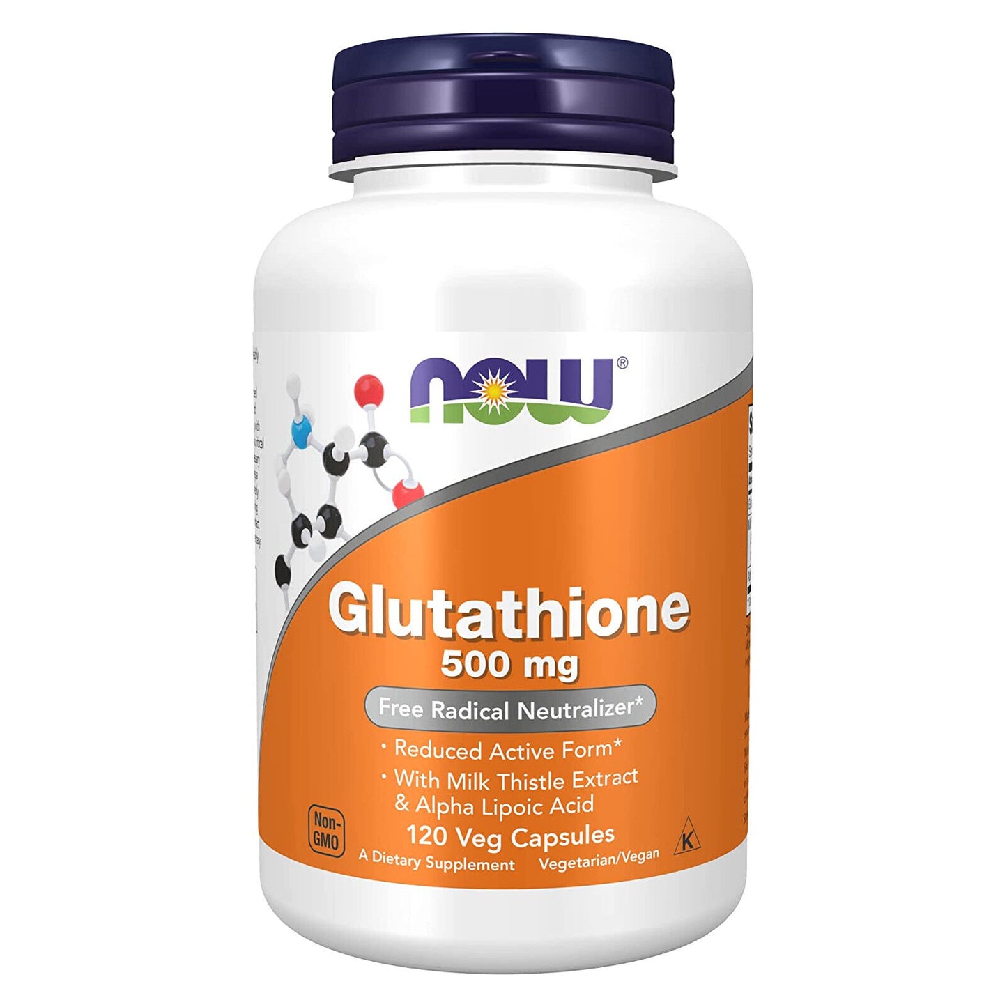 NOW FOODS Glutathione 500 mg - 120 Veg Capsules