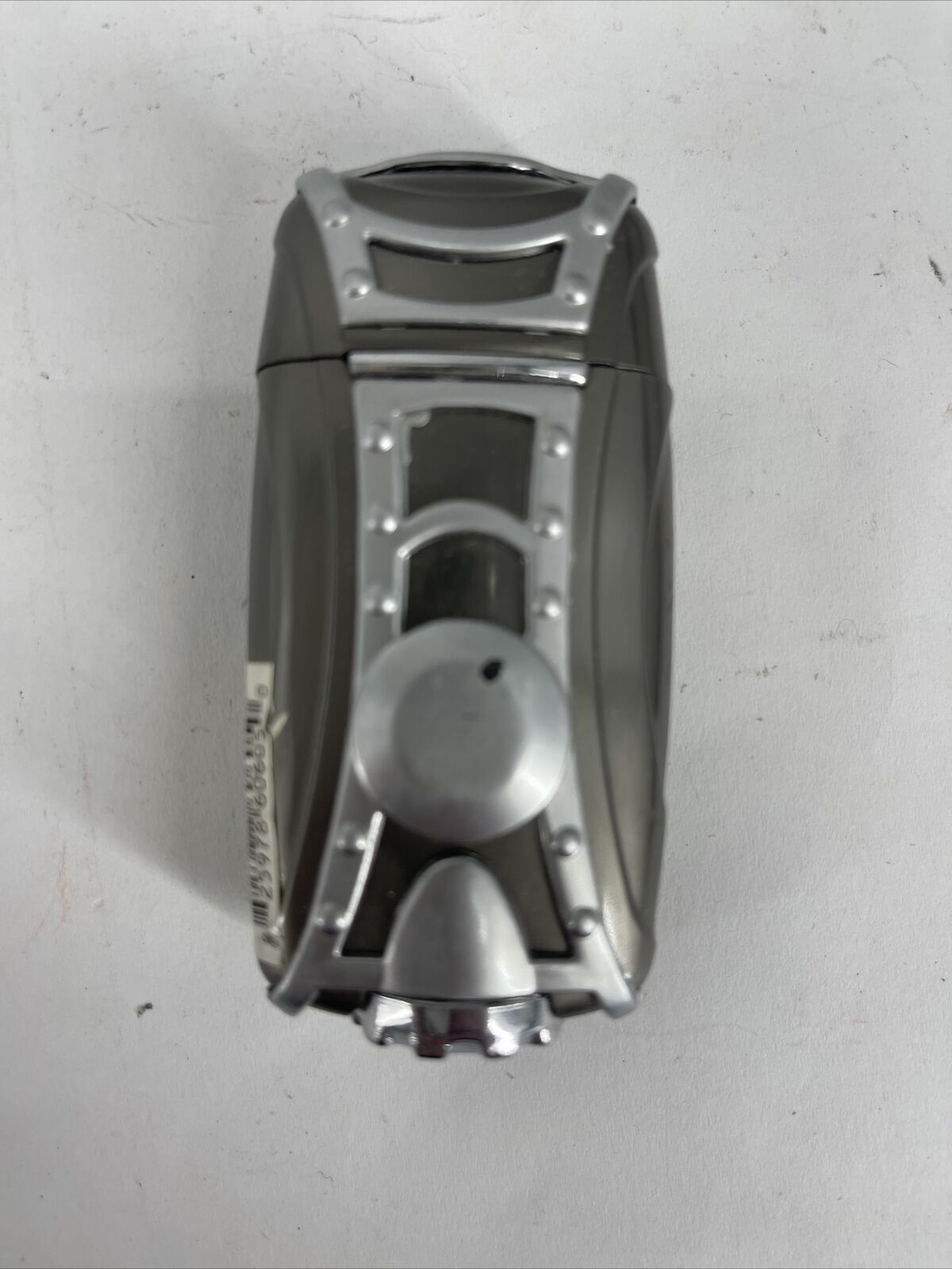 RARE Novelty Collectable Gun Metal Gray Dual Flame Refillable Butane Lighter