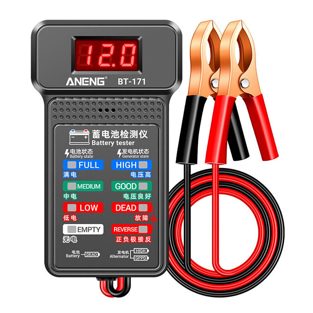 Car Battery Tester Digital Analyzer 12V Car Auto Battery Load Cranking Tester US