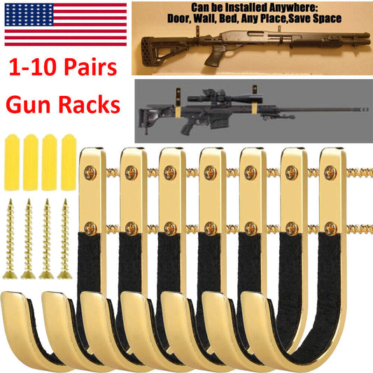 Gun Rack Storage Rifles Shotgun Hooks Wall Mount Hangers for Any Rifles Shotguns