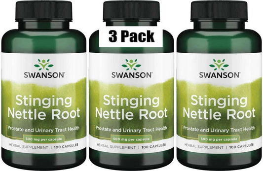 3 Pack Stinging Nettle Root (Urtica Dioica) 300 Capsules, Prostate Urinary Tract