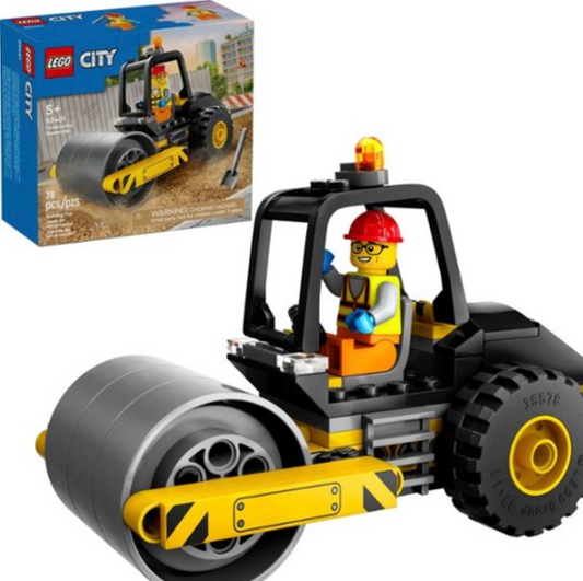 LEGO 6465022 City Construction Steamroller Toy Set For Kids 60401