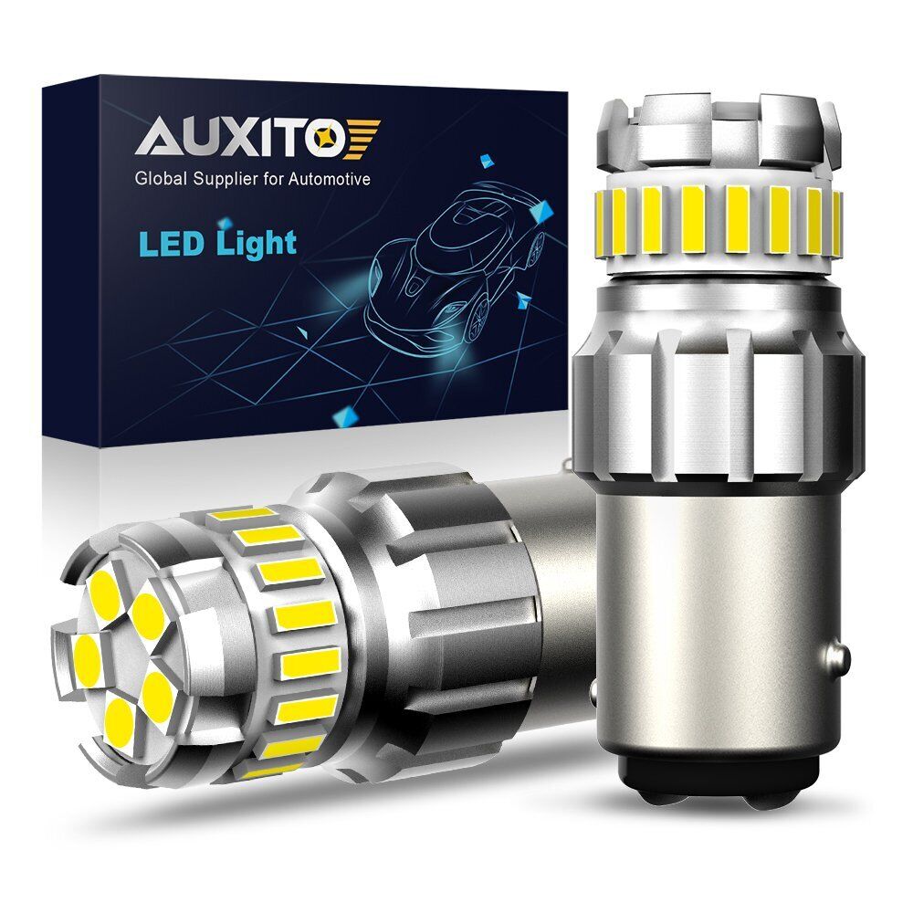 AUXITO 1157 2057 LED Turn Signal Brake Reverse Parking Light Bulb White CANBUS