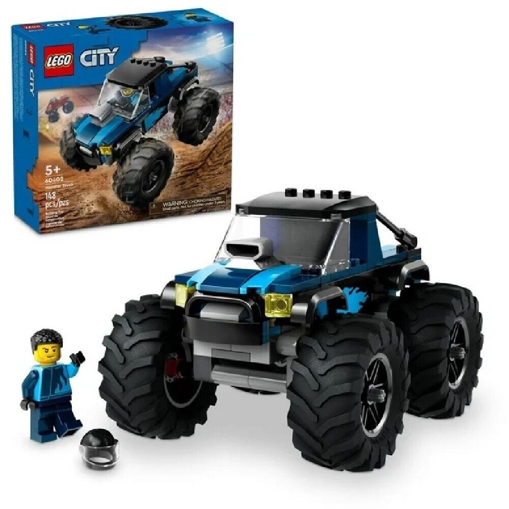 LEGO 6465024 City Blue Monster Truck Off-Road Toy Playset with a Driver