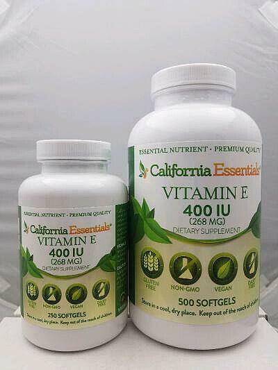 400iu VITAMIN E (E400)-SKIN-ANTI AGING-INFLAMMATION SUPPORT-EYECARE-CHOOSE SIZE