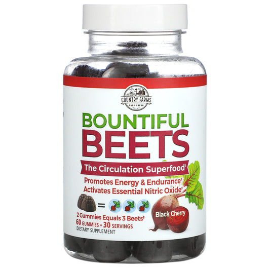 Bountiful Beets Gummies, Black Cherry, 60 Gummies