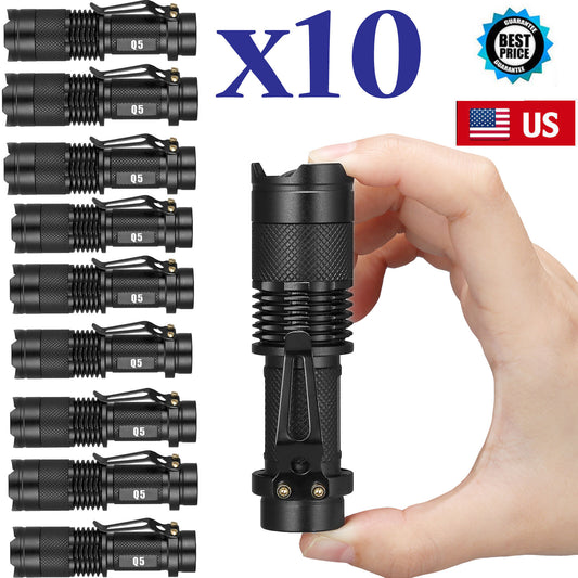 10 x Military Mini LED Flashlight Police Torch Lamp