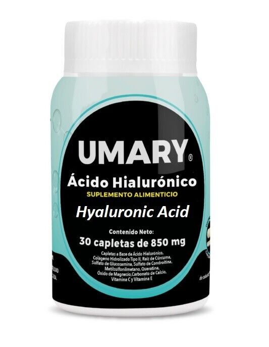 Acido Hialuronico Umary Hyaluronic Acid 30 caps 850 mg Collagen Turmeric