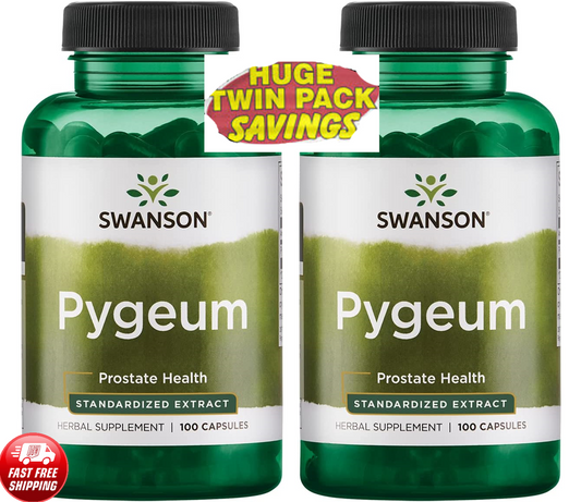 2 Pack Pygeum Africanum 4:1 Extract 200 Caps (2x100) For Prostate Urinary Tract