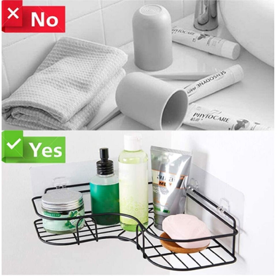 Triangular Corner Shower Caddy - Bath Storage Organizer Shelf, Bathroom Holder