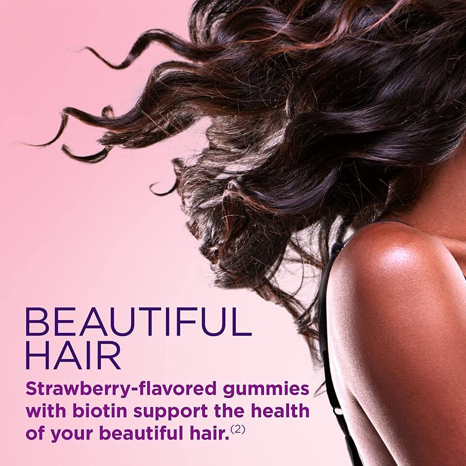 Hair, Skin and Nails BIOTIN with Vitamins C & E, 80 Gummies 2500mcg, Free Shipng