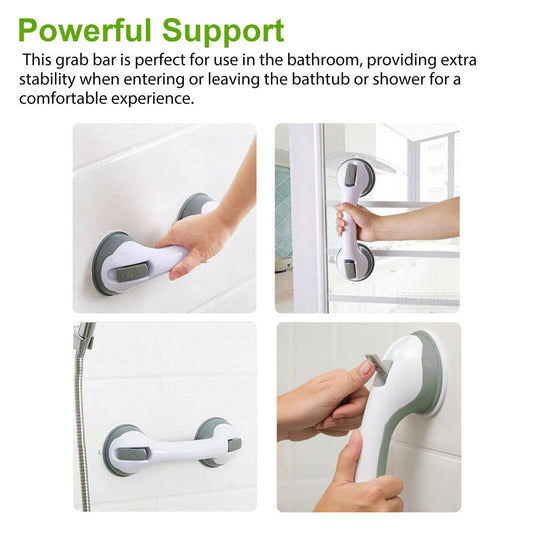 2 Bathroom Grip Tub Shower Bar Rail Bath Safety Handle Suction Cup Handrail Grab