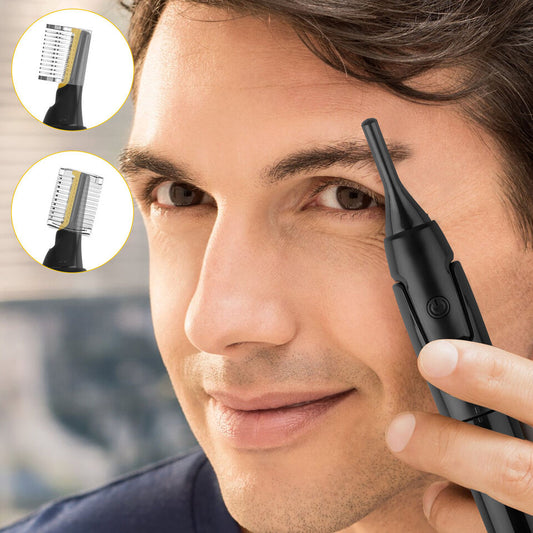 Men Electric Ear Beard Nose Hair Trimmer Eyebrow Mustache Remover Shaver Clipper