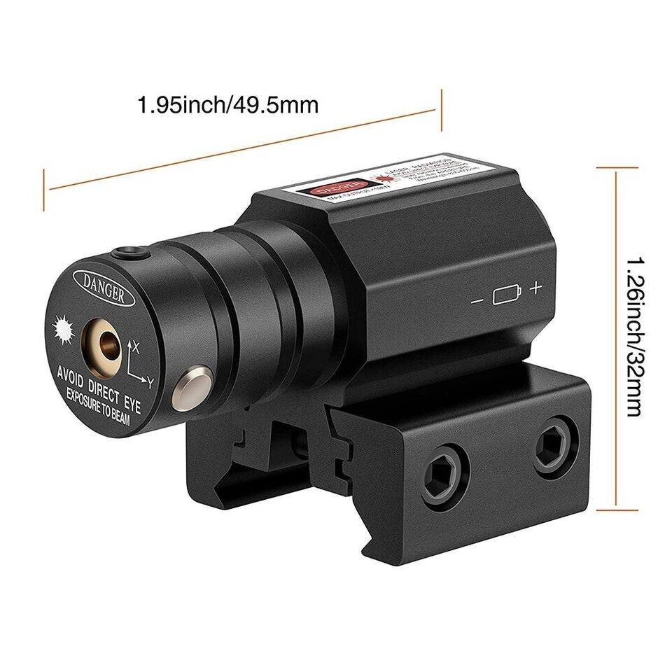 Tactical Red Laser Lazer Beam Dot Sight Scope For Rifle Gun Pistol with Battery