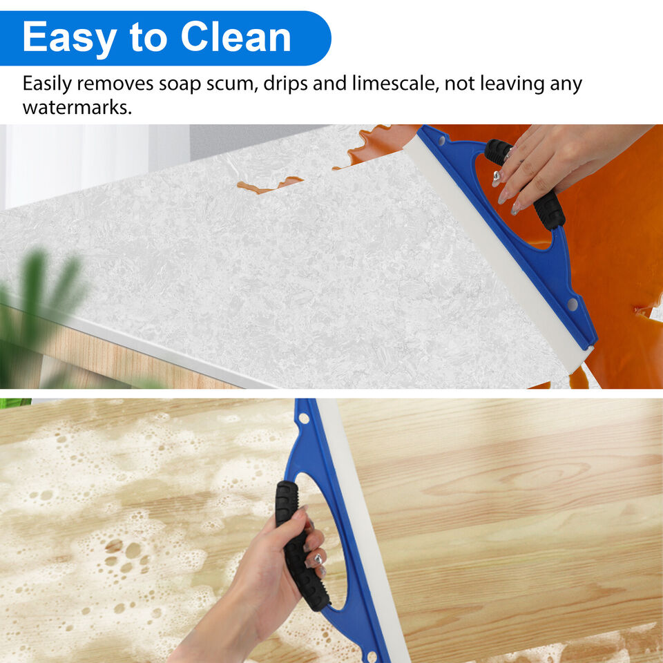 2X Window Squeegee Shower Cleaner Car Home Glass Wash Wiper Silicone Wide Blade