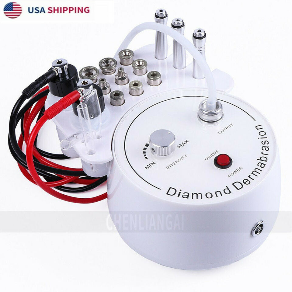 3 in1 Diamond Microdermabrasion Dermabrasion Facial Peel Vacuum Spray Machine US