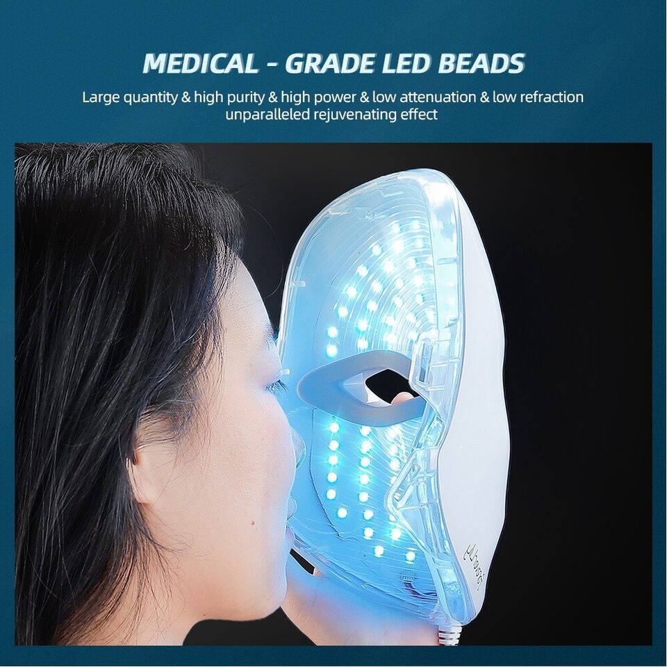 7 Color LED Light Photon Facial Mask Therapy Skin Care Beauty Machine Wrinkle US