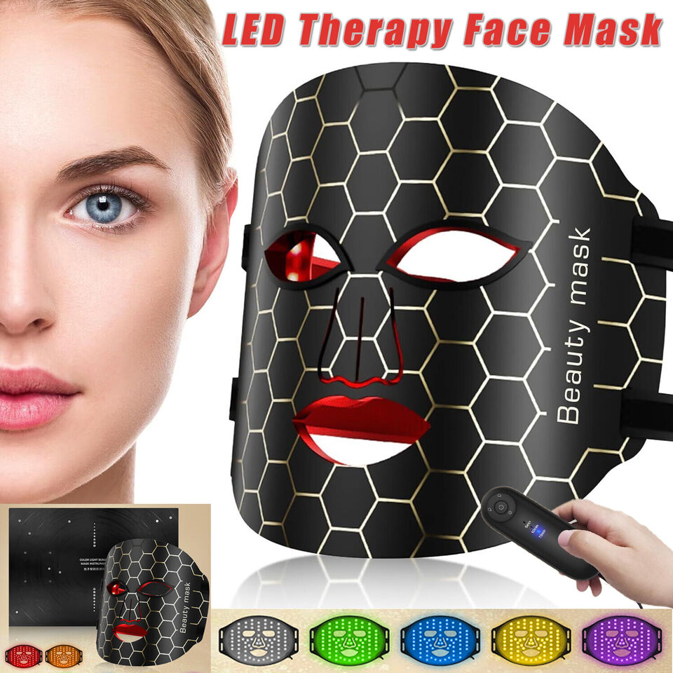 7 Color Light Photon Face Mask Therapy LED Rejuvenation Skin Facial Wrinkle Mask