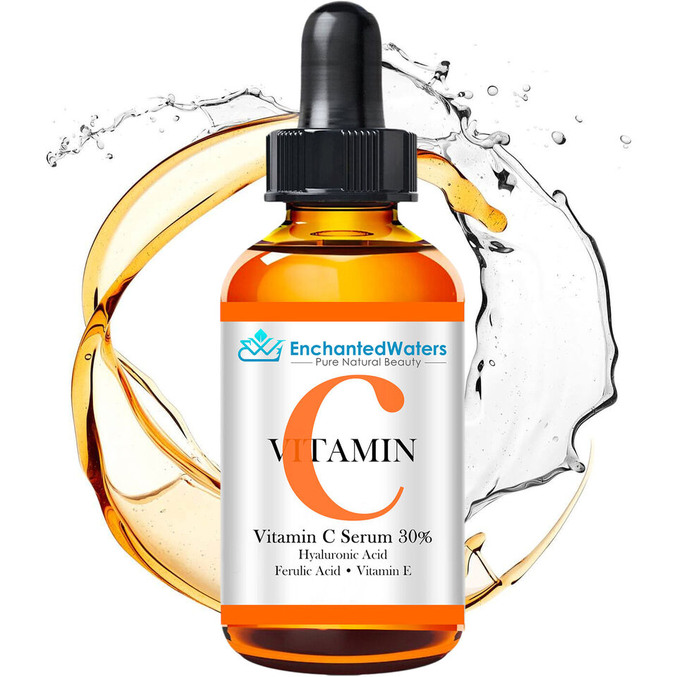 VITAMIN C 30% Facial Serum + HYALURONIC ACID + FERULIC ACID Anti-Aging Gel Cream