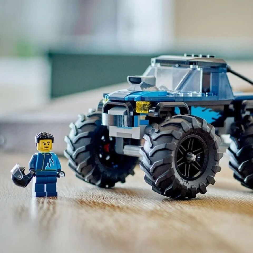 LEGO 6465024 City Blue Monster Truck Off-Road Toy Playset with a Driver